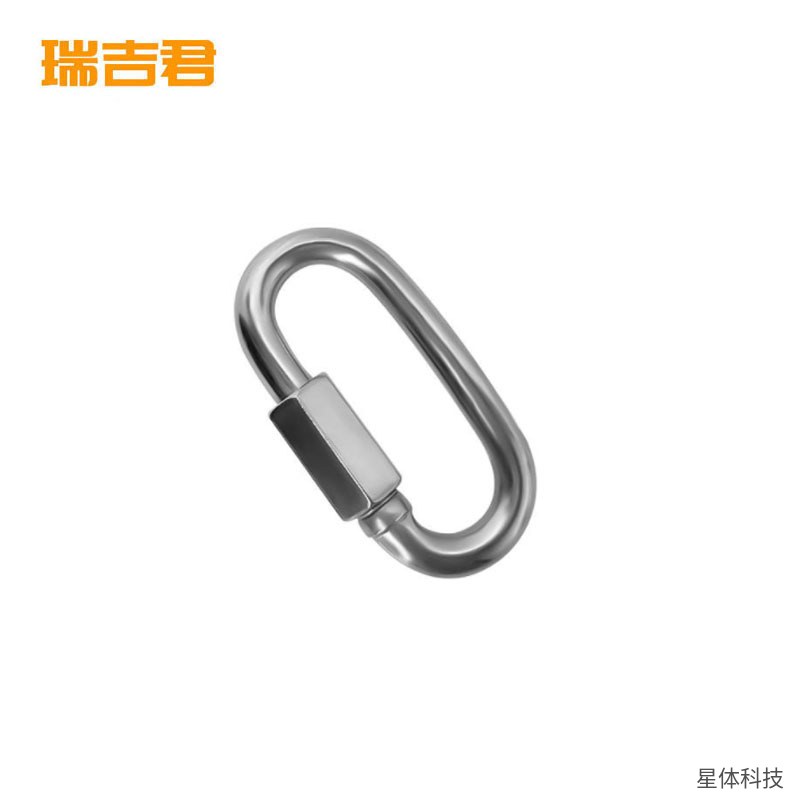 304不锈钢快速连接环 M3.5 弹簧扣 保险安全扣 链条连接扣 螺纹锁扣 索具配件 户外挂扣 银色图片3