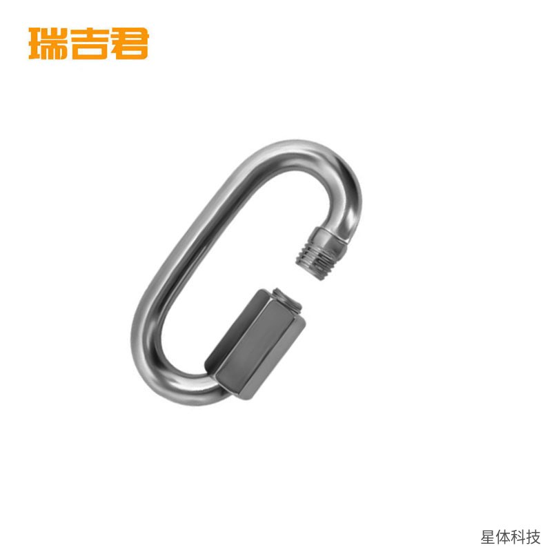 304不锈钢快速连接环 M3.5 弹簧扣 保险安全扣 链条连接扣 螺纹锁扣 索具配件 户外挂扣 银色图片5