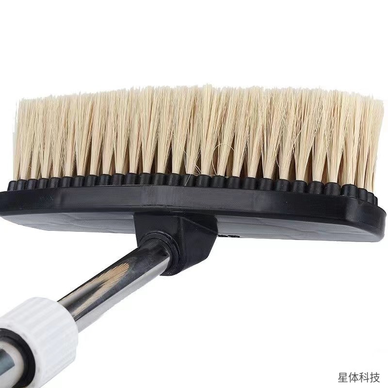 金诗洛 猪鬃毛长柄伸缩洗车刷 150厘米 软毛洗车刷 车身清洁刷 可接水管 擦车刷 洗车工具 门窗玻璃刷 清洁刷图片4
