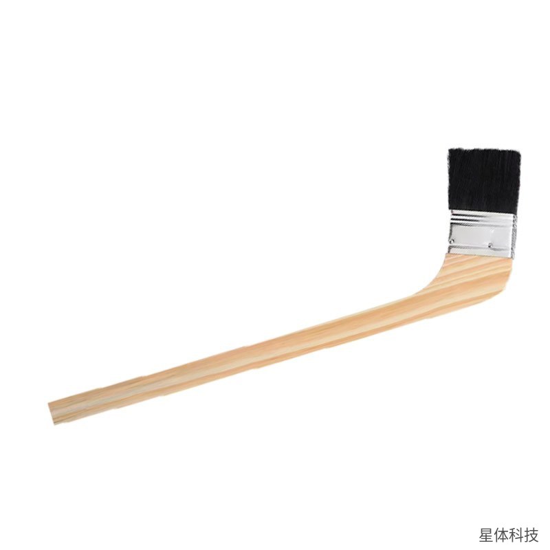 弯柄毛刷 2寸 木柄刷子 除尘刷 清洁刷 缝隙刷 浴缸刷 卫浴角落清扫 家用清洁工具 米色图片3