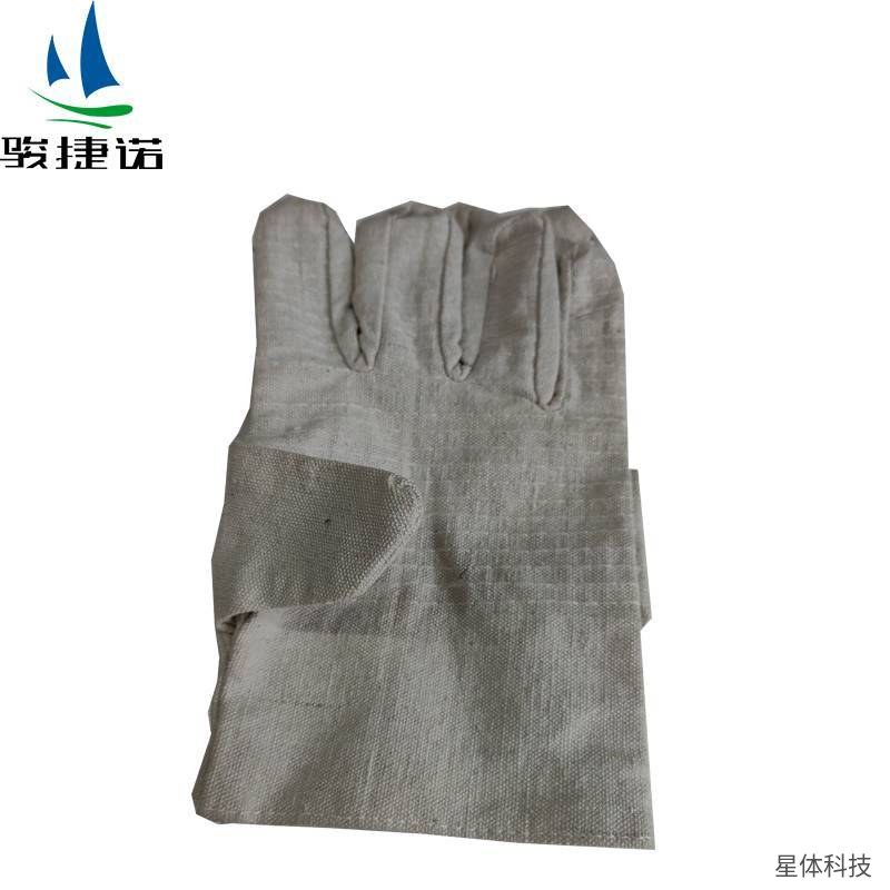 双层帆布手套 24线 白甲布 加大 防护棉布手套 劳保作业 搬运装卸 工地通用 灰白色图片2