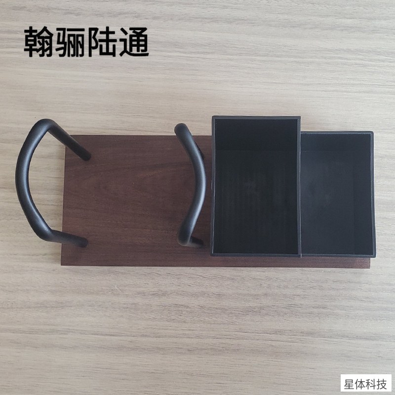 木质展示架 置物架 多功能 桌面收纳架 摆件架 办公室书桌整理架 家居收纳用品 胡桃色图片2