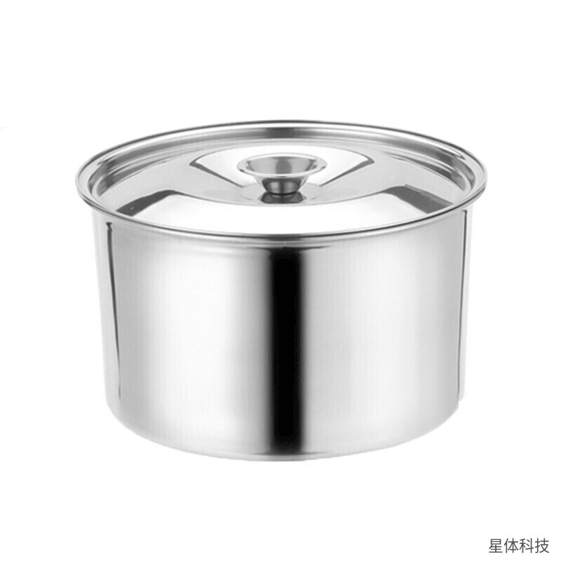 不锈钢调料盆 14厘米 味盅 带盖调味罐 厨房调料缸 食堂油盅 酱料储存盆 圆形 银色图片4