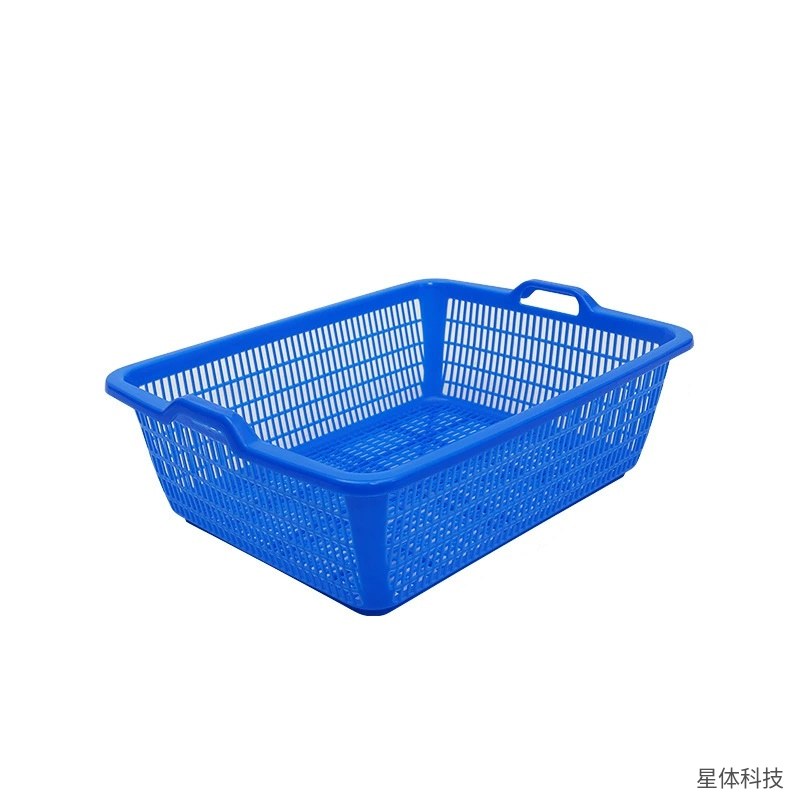 塑料周转筐 555×415×185毫米 物流筐 收纳筐 整理箱 仓储货筐 零件筐 加厚胶框 蓝色图片4