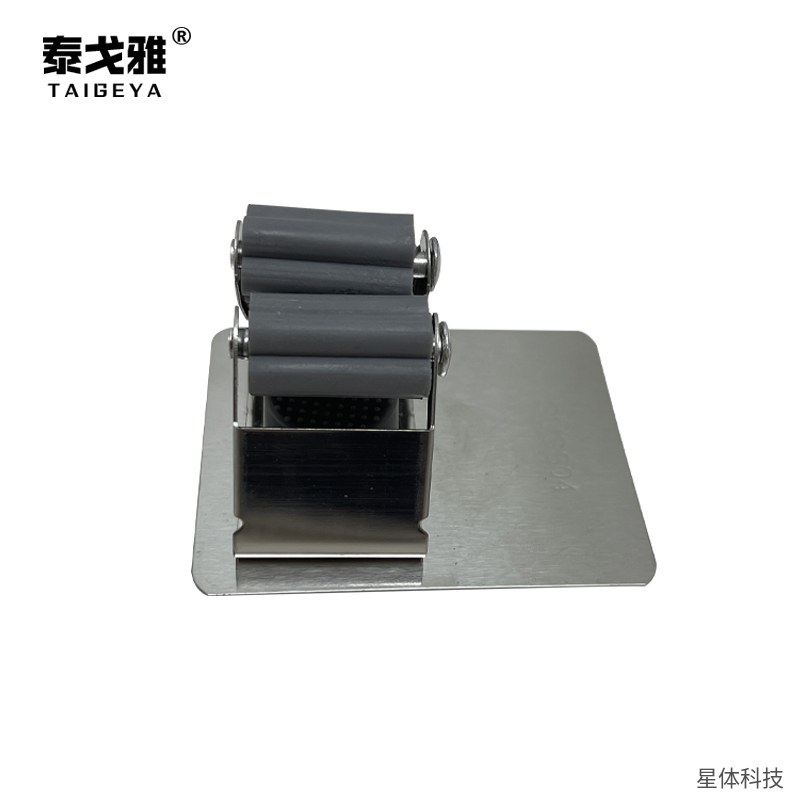不锈钢拖把夹 单夹 免打孔 扫把挂钩 拖把挂架 墙壁固定夹 卫生间阳台 收纳挂件 银色图片3