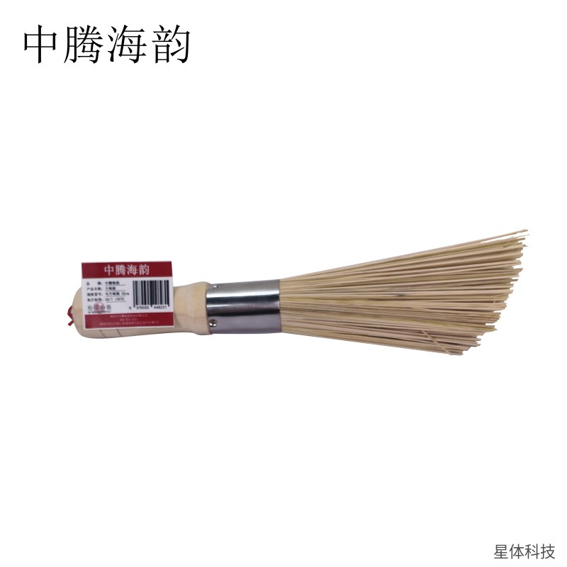 毛竹锅刷 32厘米 大号竹锅刷 洗锅刷 刷锅竹帚 炊帚 餐厅后厨清洁刷 厨房清洁工具 竹本色图片3