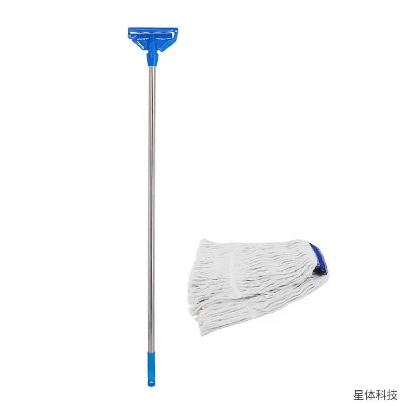 蜡拖拖把 棉线布条16厘米 打蜡拖布 墩布 地面上蜡 商场酒店保洁 长杆拖把 清洁工具 白色图片3