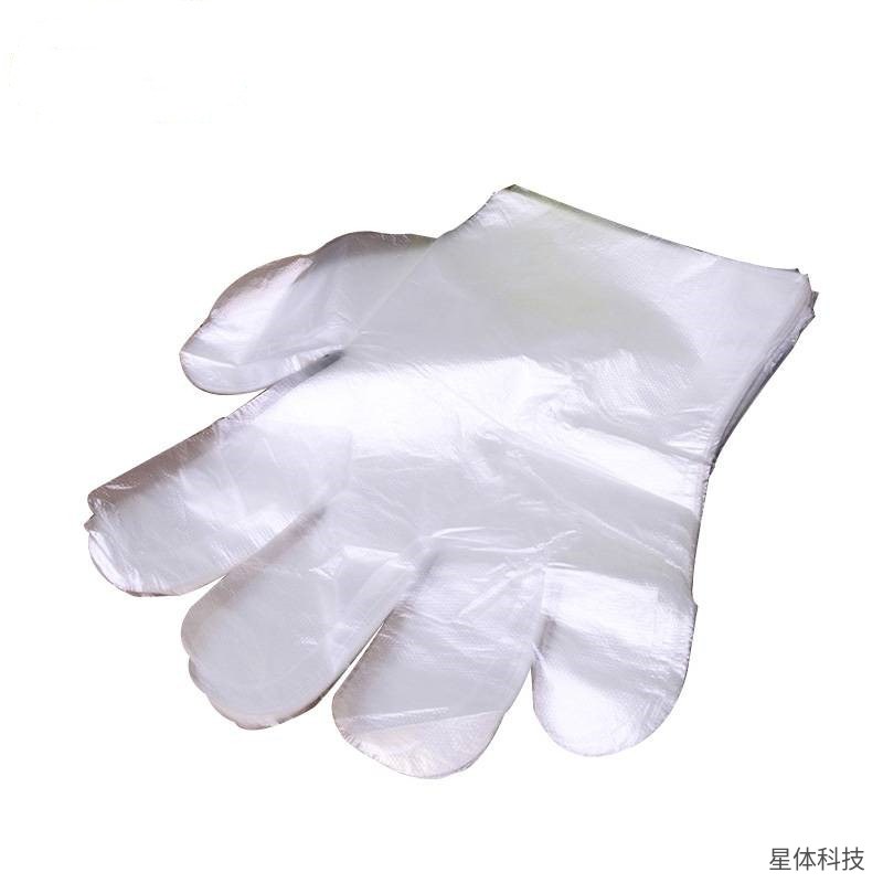 一次性手套 塑料 均码 100只 餐饮 食品 烘焙 美发 清洁 家务 卫生 防护 透明图片2