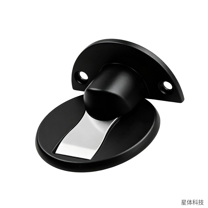 磁吸门吸 门碰 墙装门吸 防撞门挡 门后定位器 门顶 合金门吸 室内门窗五金配件 黑色图片3