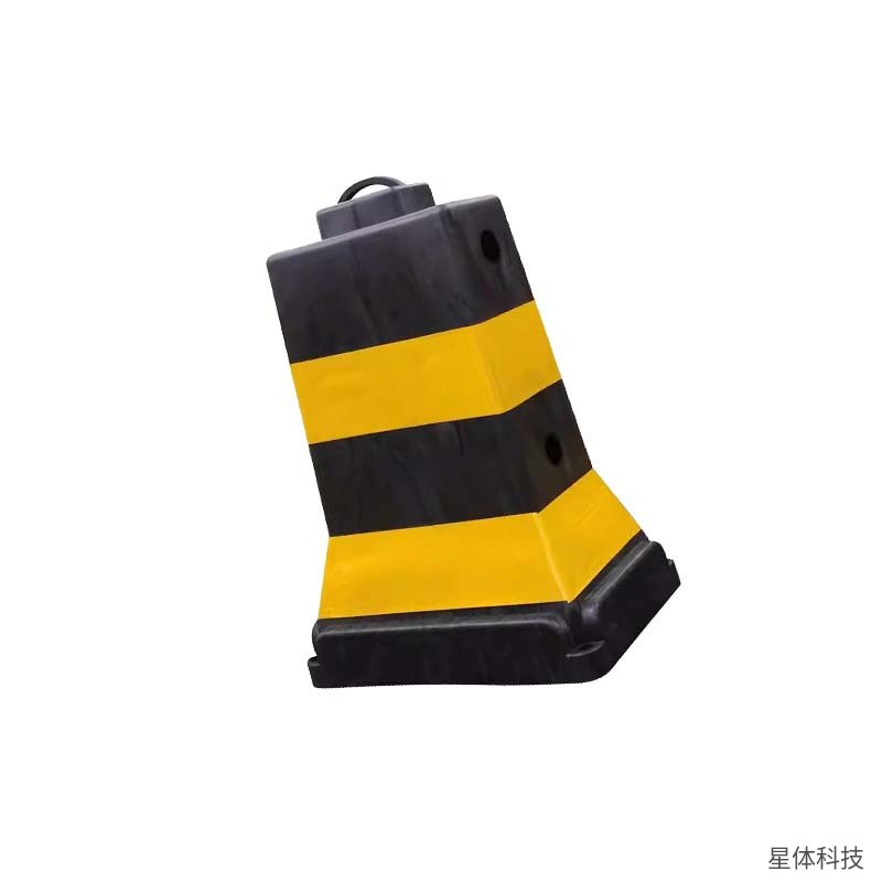 塑料隔离墩 60×40×85厘米 路障 水马 道路 施工 停车场 分流 交通安全 警示 围挡 黑黄色图片2