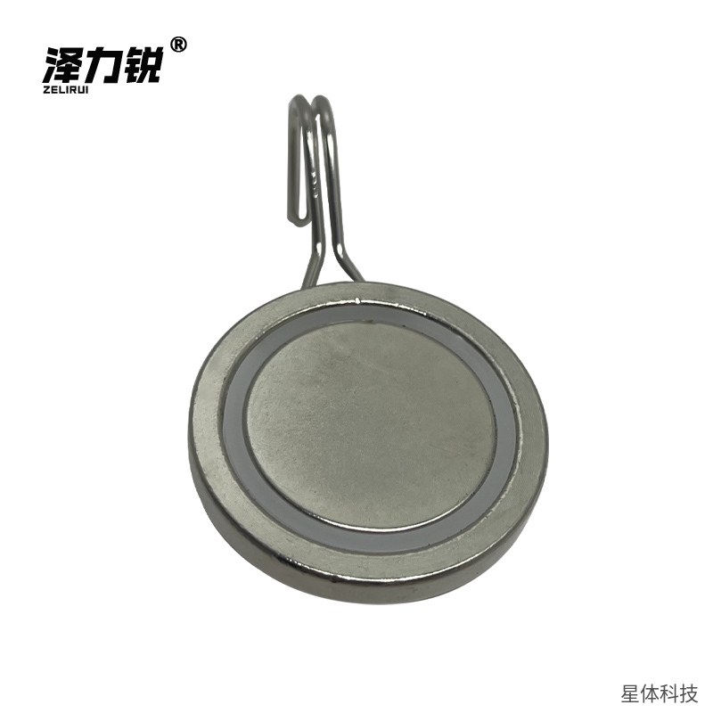 强力磁铁挂钩 旋转钩 不锈钢 吸铁挂钩 磁性吸盘钩 冰箱铁门挂钩 免打孔收纳挂件 银色图片2