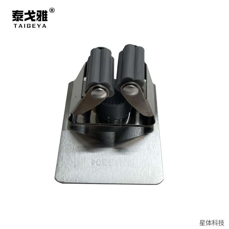 不锈钢拖把夹 单夹 免打孔 扫把挂钩 拖把挂架 墙壁固定夹 卫生间阳台 收纳挂件 银色图片2