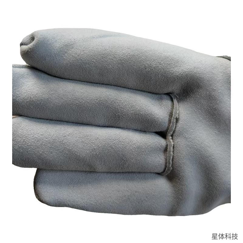 短全皮手套 羊皮 均码 电焊 搬运 耐磨 隔热 劳保 机械 司机 工地 薄款 灰色图片4