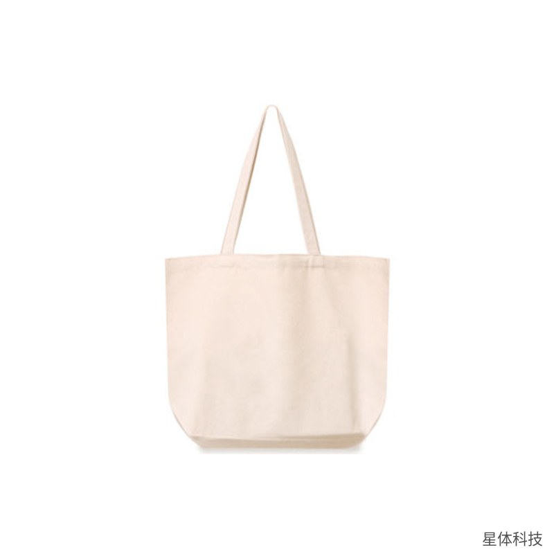 帆布袋 45×35厘米 棉帆布 手提袋 购物袋 环保袋 单肩 文艺 学生 会议 礼品 纯色 米白色图片4