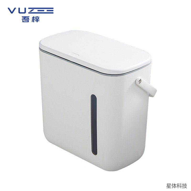 塑料茶水桶 5升 茶渣桶 茶叶垃圾桶 排水废水桶 功夫茶具配件 茶台茶盘下水桶 长筒形 白色图片4