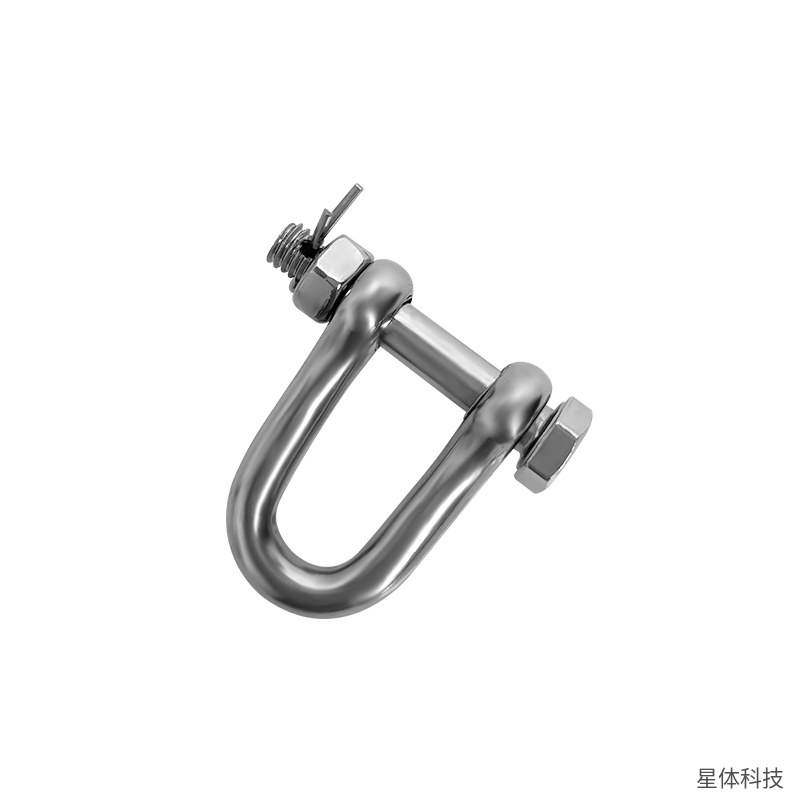 冰匠 304不锈钢D型卸扣 马蹄卸扣 保险卸扣 带开口销 U型卸扣 起重连接扣 吊装索具 五金连接件 银色图片3