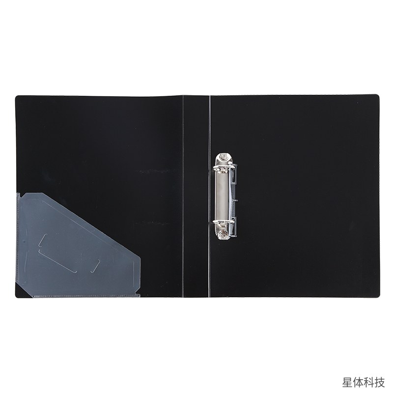 齐心 A4 D型夹文件夹 1.5寸 2孔 PP材质 资料夹 档案夹 办公文件整理收纳 单个装 黑色图片2
