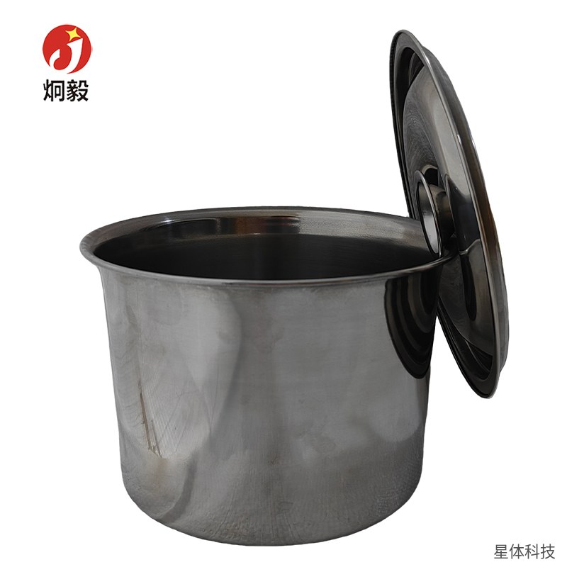 304不锈钢调料罐 带盖 有孔盖 厨房调味罐 圆形调料缸 酱料罐 后厨备料罐 调味盒 餐厅调料桶 银色图片3