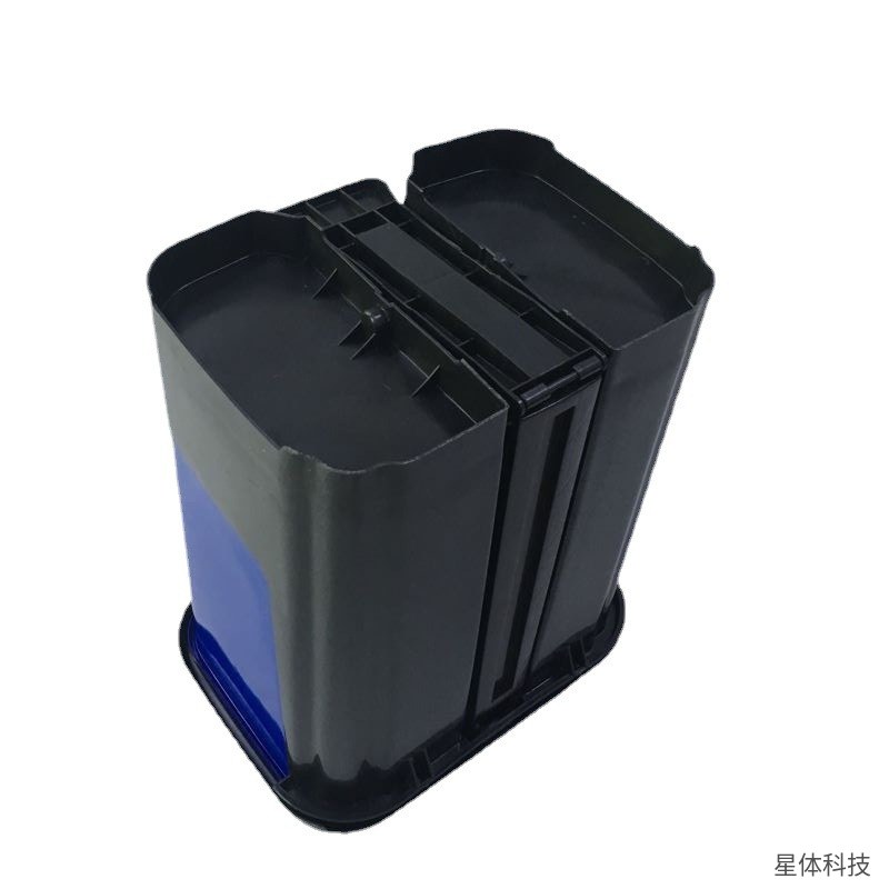 分类脚踏式垃圾桶 40升 塑料 长筒形 带内桶 户外 物业 工业 厨房 环卫 带盖 蓝黑色图片2
