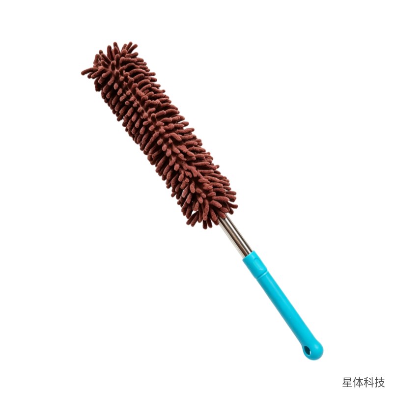 雪尼尔除尘掸 可伸缩 掸子 毛绒 家用 办公室 车用 吊顶 缝隙 清洁 扫灰 咖啡色图片4