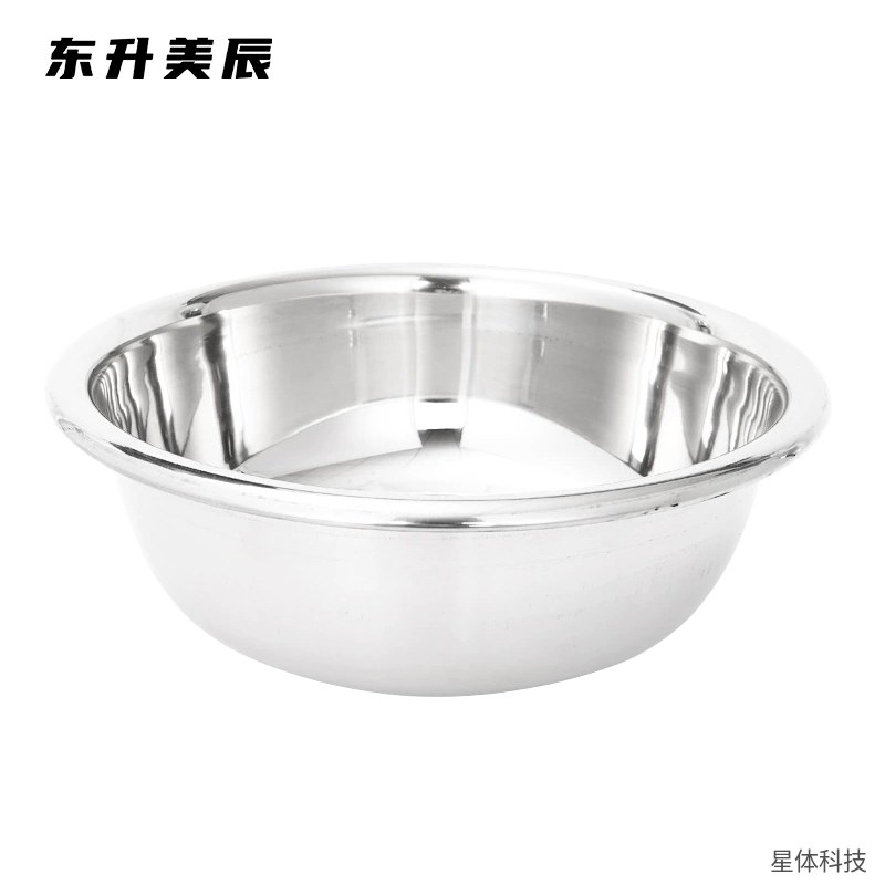 304不锈钢汤盆 20厘米 圆形盆 洗菜盆 和面盆 打蛋盆 调料盆 厨房家用备菜盆 银色图片4