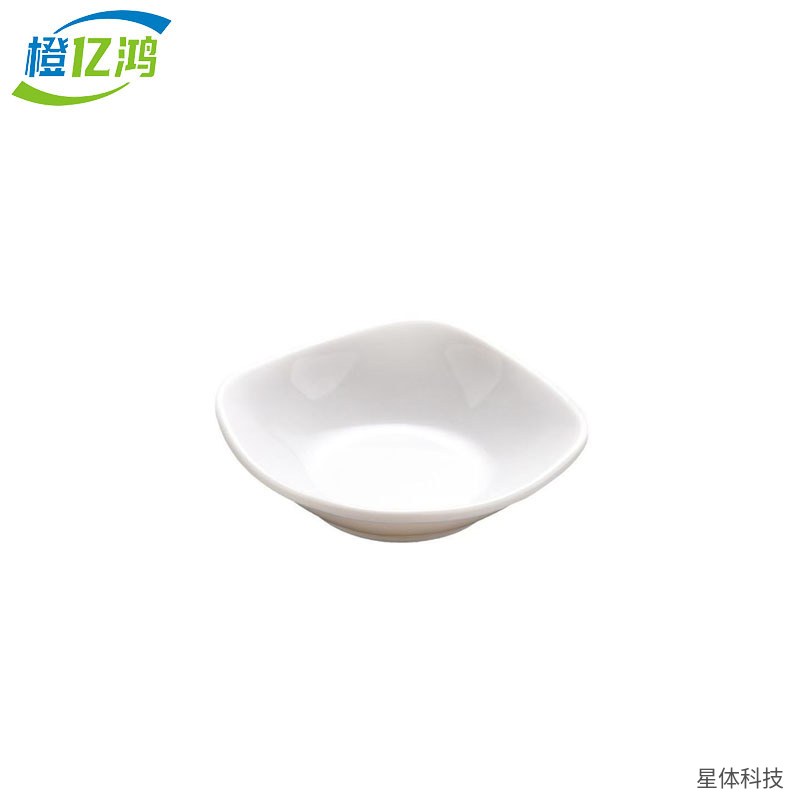 密胺四方碟 4英寸 小碟子 调料碟 酱料碟 餐厅 酒店 食堂 火锅 仿瓷 正方形 云白图片4