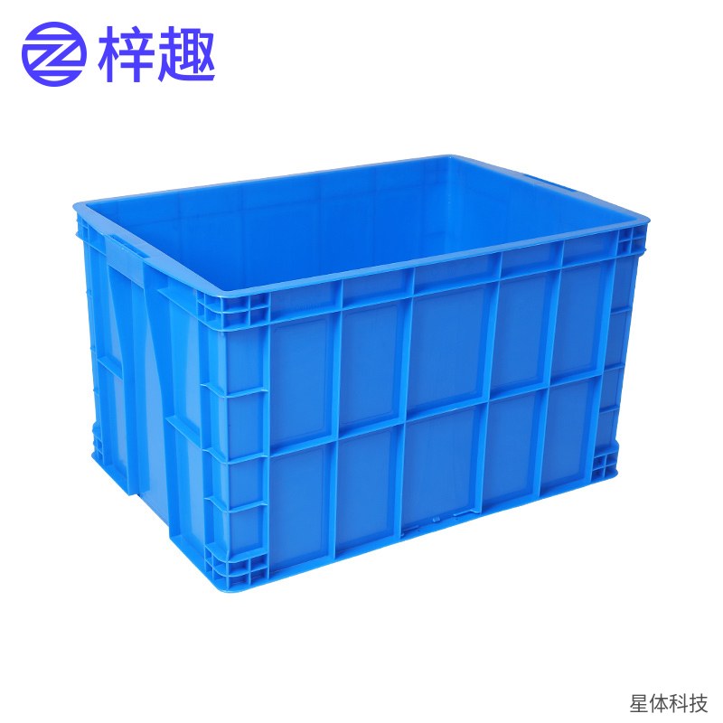 塑料周转箱 450×335×210毫米 物流箱 零件箱 收纳箱 仓库 工厂 车间 加厚 无盖 蓝色图片4