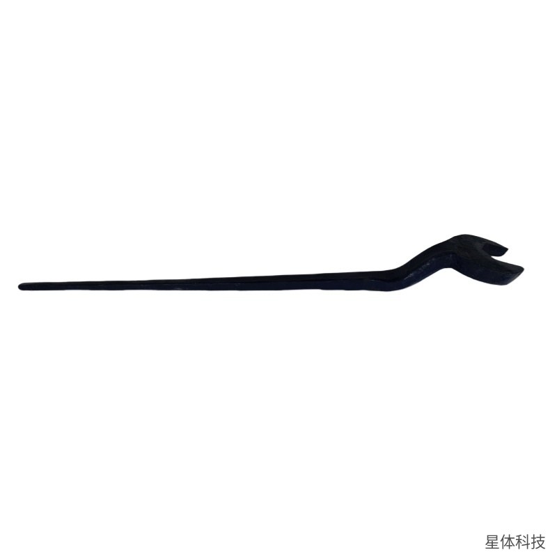 弯头扳手 32毫米 碳钢 尖尾开口扳手 呆扳手 钢结构安装 脚手架 工业检修 黑色图片2