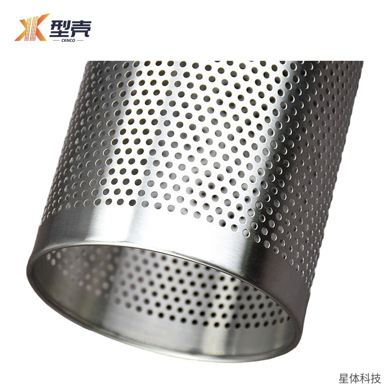 不锈钢筷子筒 密孔 筷笼 沥水筷子盒 餐具收纳筒 厨房台面 食堂餐厅 免打孔 透气 银色图片3