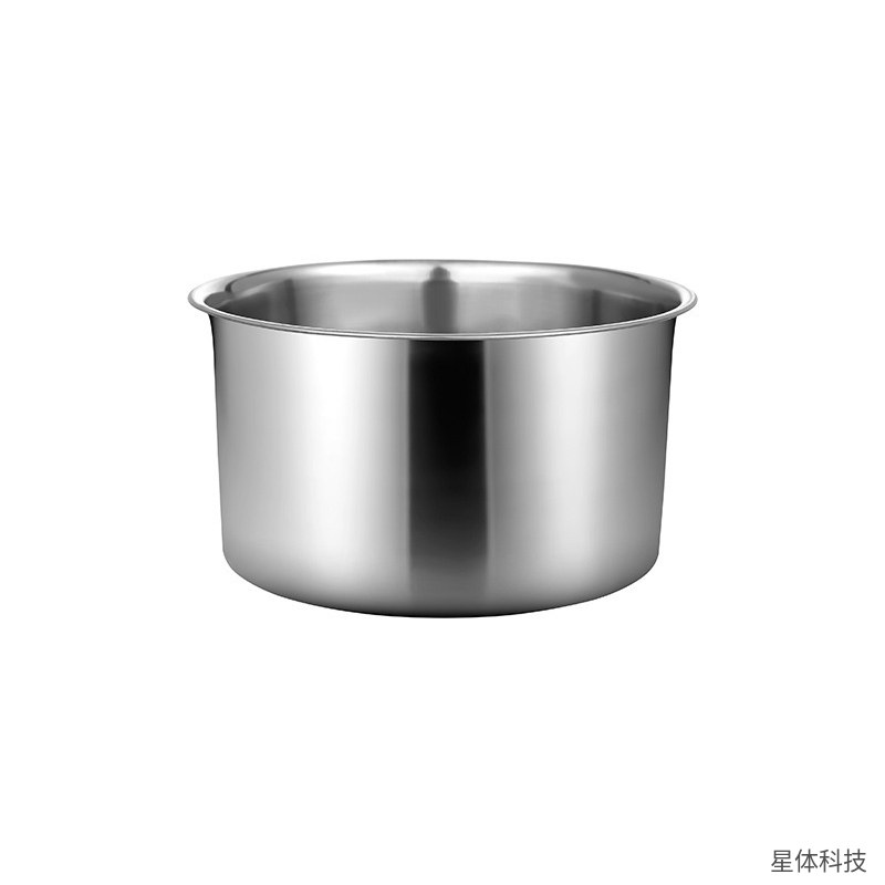 不锈钢调味罐 20厘米 600毫升 调料缸 味盅 料缸 圆形储物罐 餐厅后厨调料收纳 银色图片4
