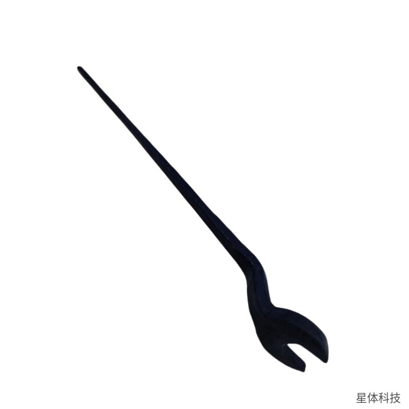 弯头扳手 32毫米 碳钢 尖尾开口扳手 呆扳手 钢结构安装 脚手架 工业检修 黑色图片3
