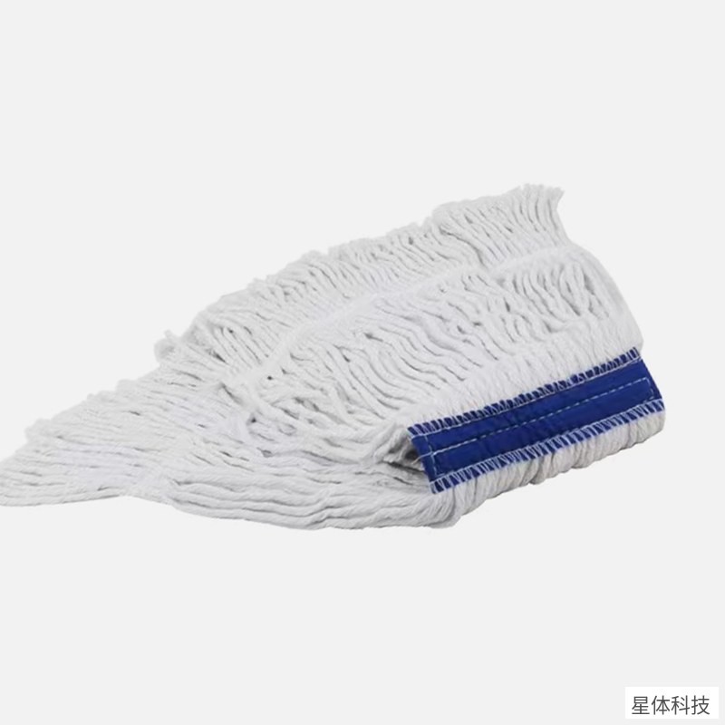 蜡拖拖把 棉线布条16厘米 打蜡拖布 墩布 地面上蜡 商场酒店保洁 长杆拖把 清洁工具 白色图片2