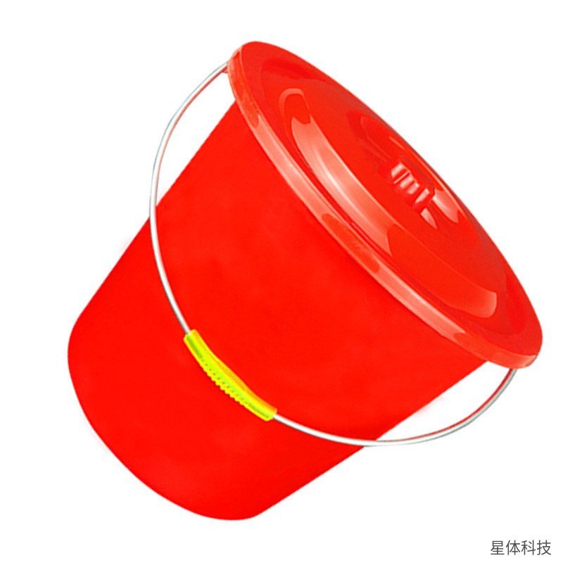 塑料储水桶 22升 带提手 手提水桶 圆形提桶 家用储水 洗车拖地 物业清洁 红色图片4