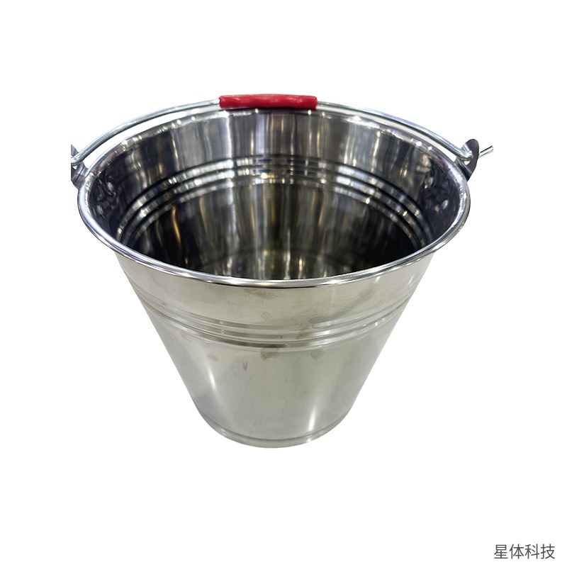 不锈钢水桶 20升 加厚版 手提桶 无盖 食堂酒店 厨房盛水 清洁提桶 汤桶 银色图片4