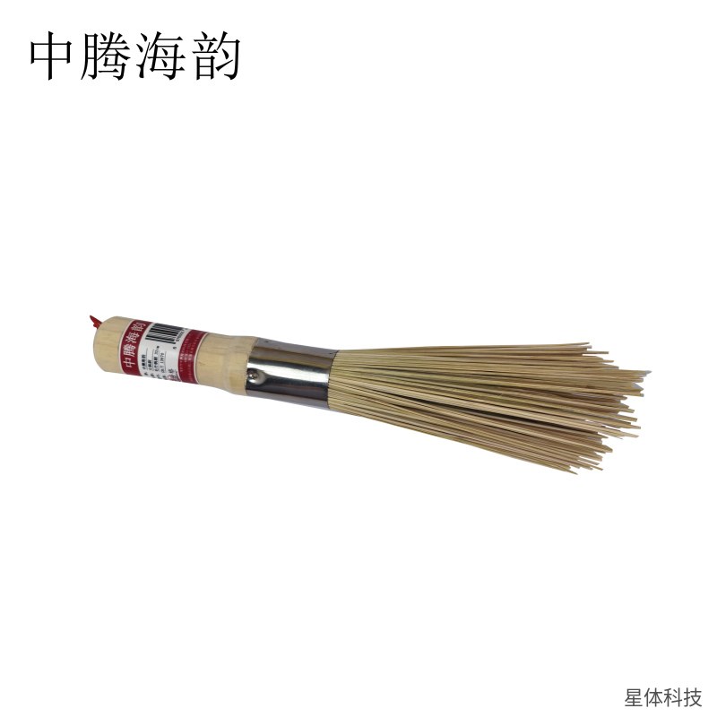 毛竹锅刷 32厘米 大号竹锅刷 洗锅刷 刷锅竹帚 炊帚 餐厅后厨清洁刷 厨房清洁工具 竹本色图片4