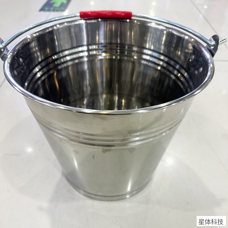 不锈钢水桶 20升 加厚版 手提桶 无盖 食堂酒店 厨房盛水 清洁提桶 汤桶 银色图片3