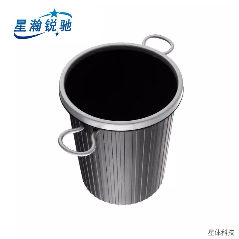 塑料垃圾桶 12升 无盖纸篓 圆形垃圾篓 办公室卫生间厨房废纸桶 家用垃圾筒 黑色图片2