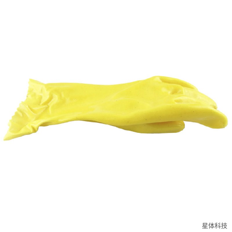 御林铁卫 耐油防污浸塑手套 PVC 均码 耐酸碱 防水 劳保手套 化工 机修 渔业 清洁 黄色图片3