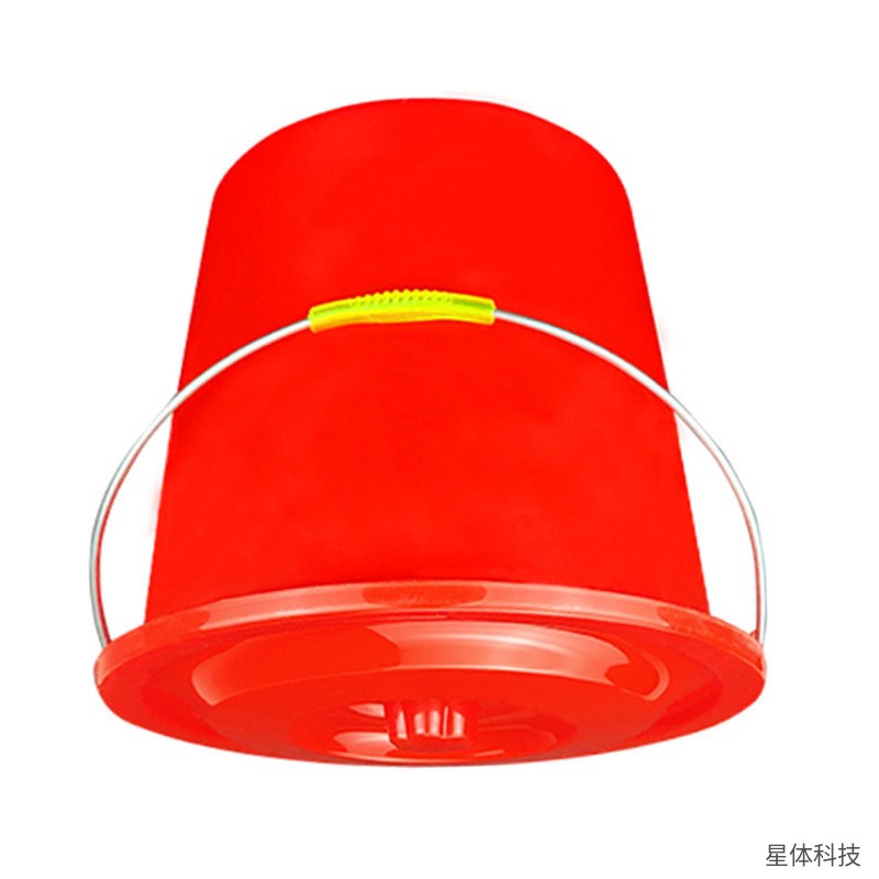 塑料储水桶 22升 带提手 手提水桶 圆形提桶 家用储水 洗车拖地 物业清洁 红色图片3