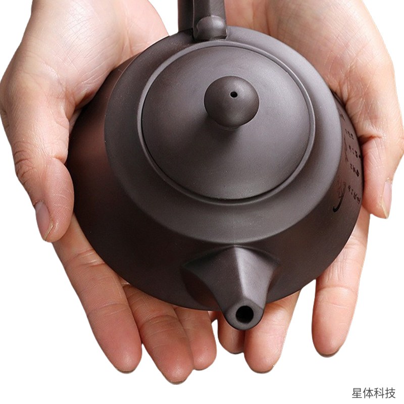 紫砂壶 210毫升 紫砂茶壶 泡茶壶 功夫茶具 中式小茶壶 办公室会客茶具 家用品茗 紫褐色图片2