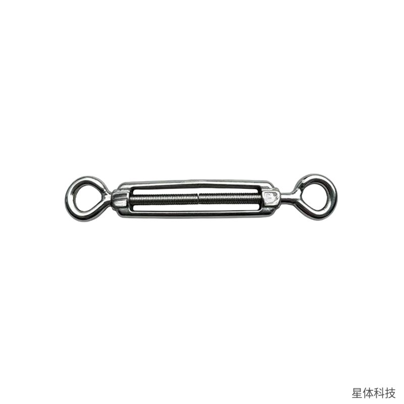 304不锈钢花篮螺丝 4.8级 圈圈式 花篮螺栓 紧线器 钢丝绳收紧器 拉紧器 索具调节螺栓 银色图片4