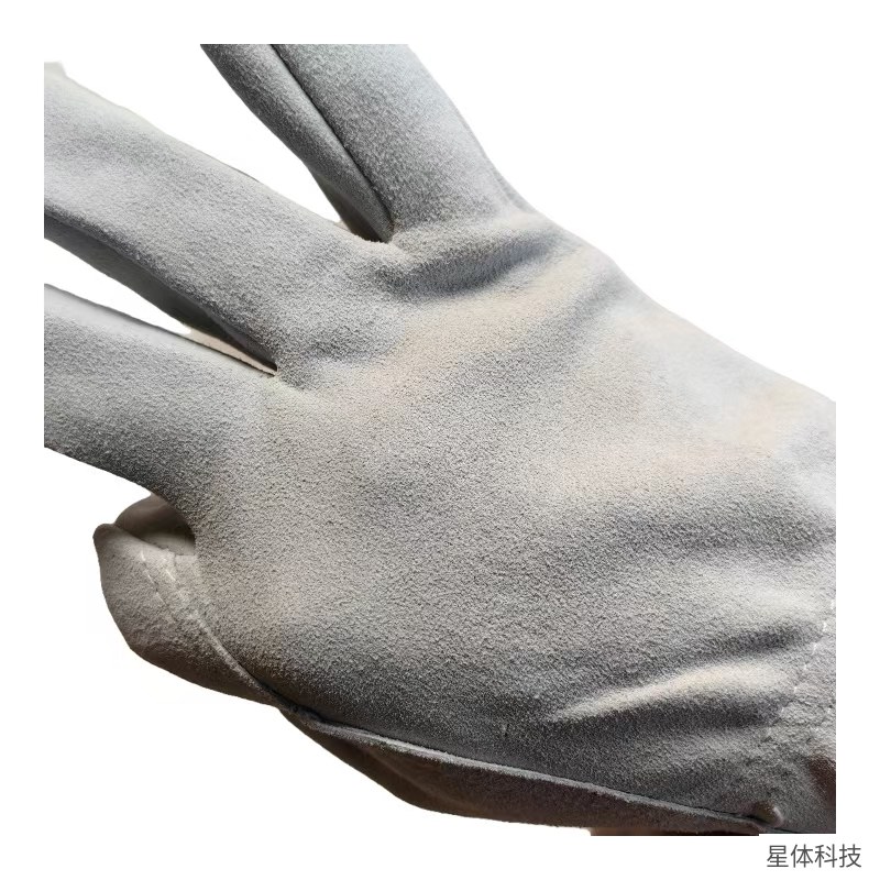 短全皮手套 羊皮 均码 电焊 搬运 耐磨 隔热 劳保 机械 司机 工地 薄款 灰色图片2