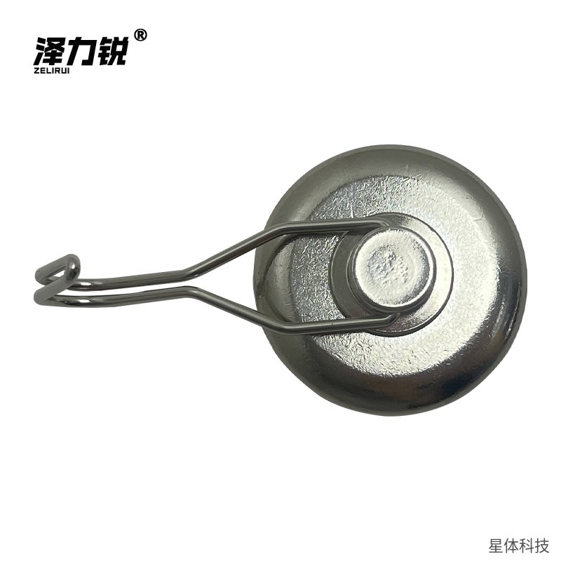 强力磁铁挂钩 旋转钩 不锈钢 吸铁挂钩 磁性吸盘钩 冰箱铁门挂钩 免打孔收纳挂件 银色图片3