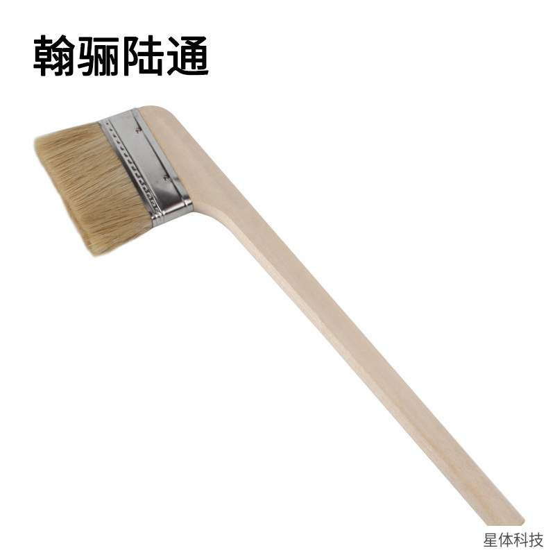 弯柄毛刷 长柄弯头刷 3寸 木柄 除尘清扫刷 缝隙清洁刷 客厅地面角落 清洁工具 原木色图片2
