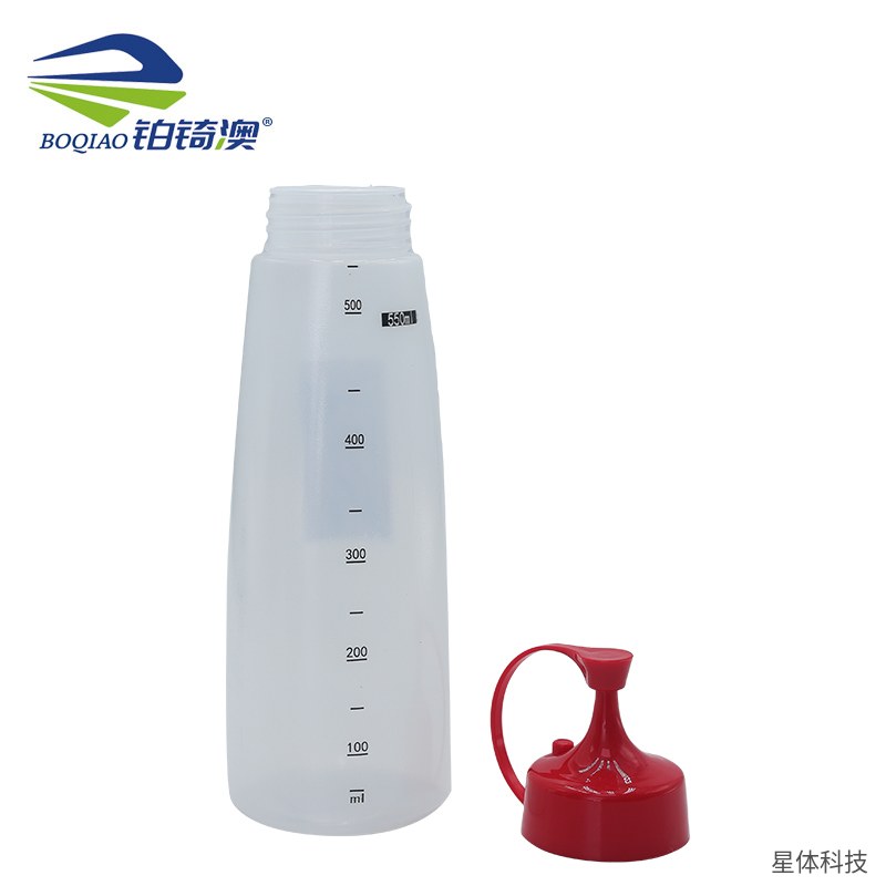 塑料调料瓶 酱汁瓶 挤酱瓶 尖嘴 厨房 番茄酱 沙拉酱 蜂蜜 烘焙 餐厅 奶茶店 单只 白色图片3