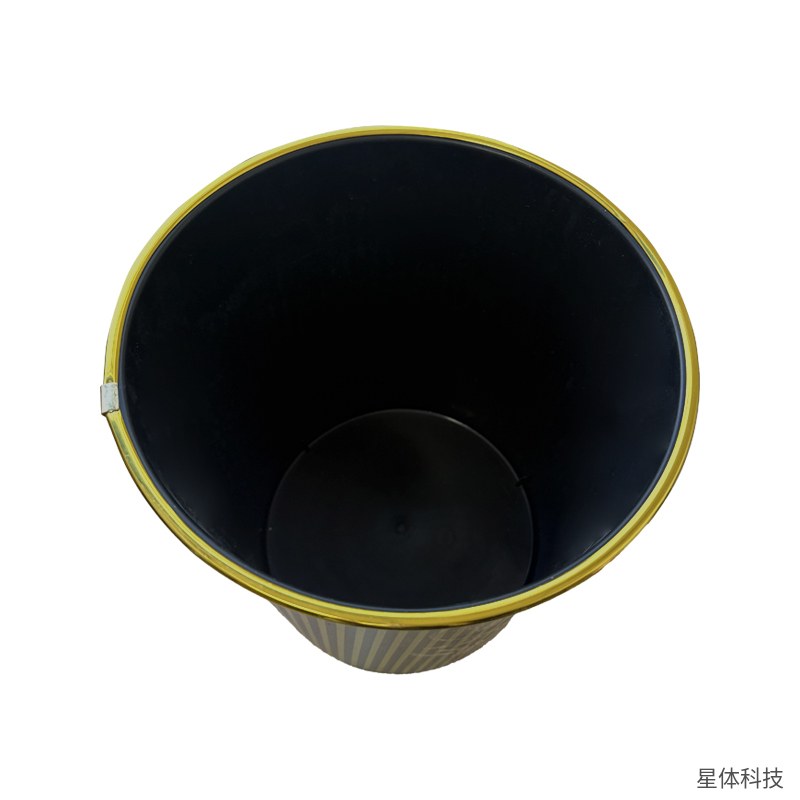 塑料垃圾桶 10升 圆形 无盖纸篓 办公室卧室客厅 废纸篓 垃圾筒 家用清洁用品 黑色图片3
