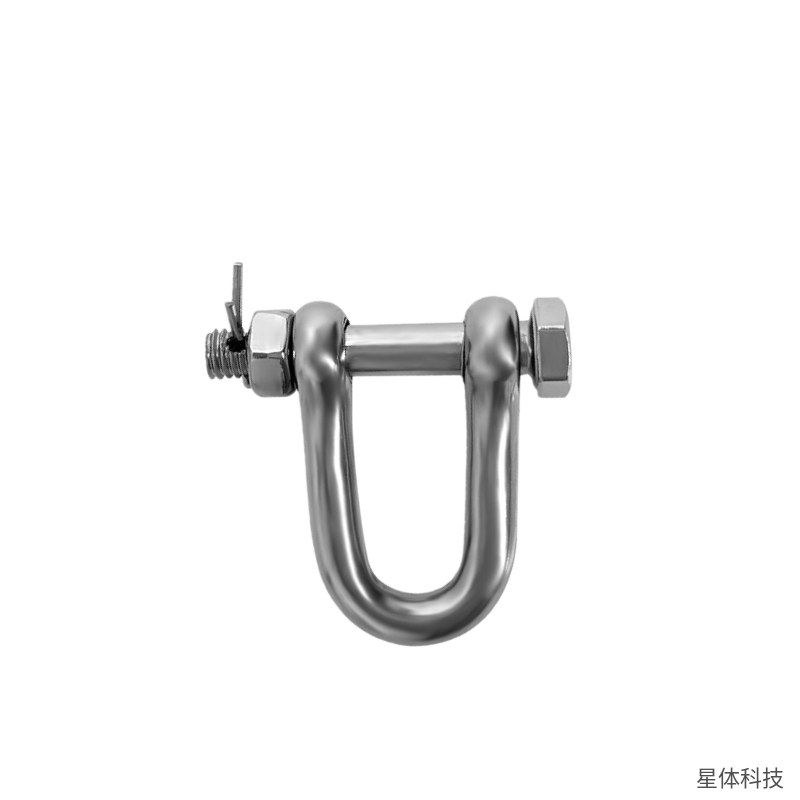 冰匠 304不锈钢D型卸扣 马蹄卸扣 保险卸扣 带开口销 U型卸扣 起重连接扣 吊装索具 五金连接件 银色图片4