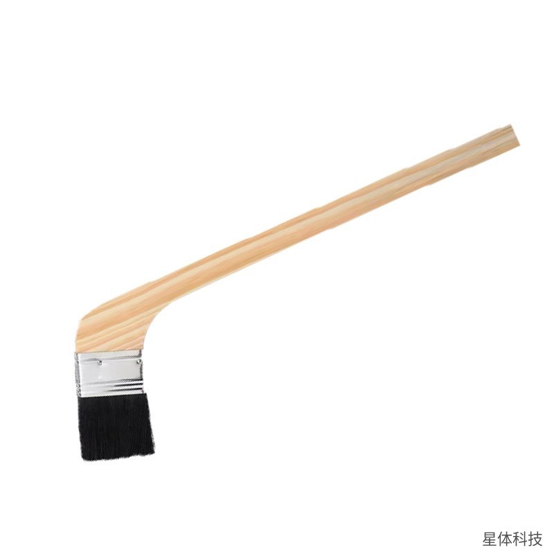 弯柄毛刷 2寸 木柄刷子 除尘刷 清洁刷 缝隙刷 浴缸刷 卫浴角落清扫 家用清洁工具 米色图片4