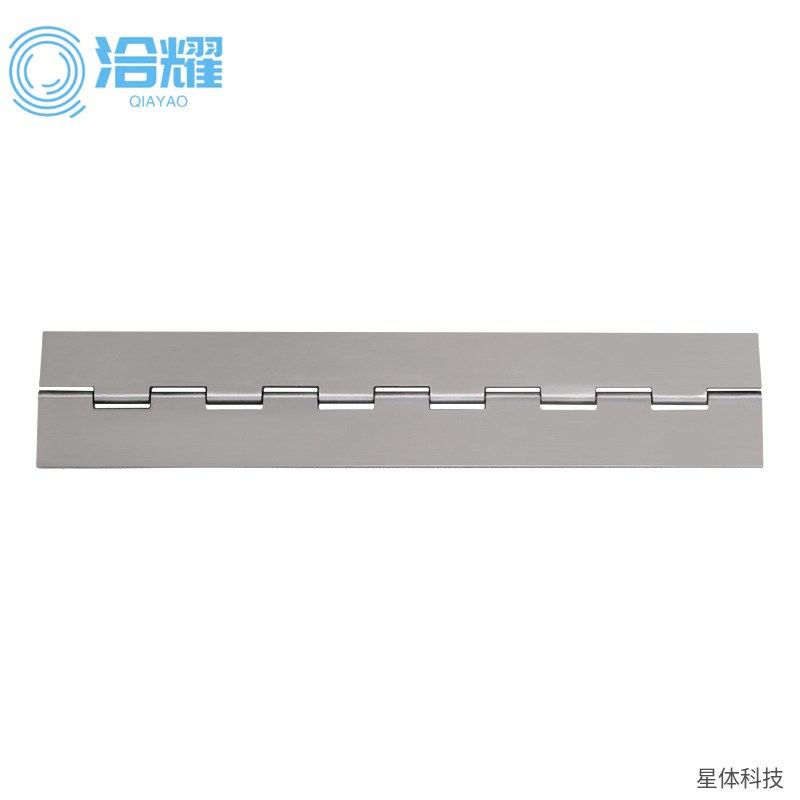 长条合页 钛合金 排合页 钢琴铰链 柜门翻板 箱盖连接 工业设备门 机柜 五金配件 银色图片2